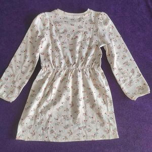 Kiabi Girls Dress 6-8 yrs Cream floral