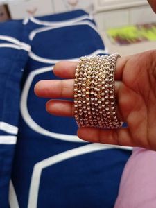 Pearl & Gold Bangle Set