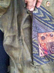 Blue Green Shaded Maternity Feeding Kurta