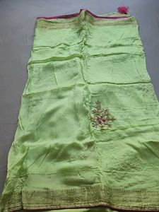 Lime Green Ethnic saree