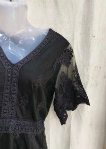 Black Lace V-Neck Mini romper
