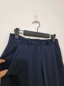 0015 Navy Blue Wide Leg Trousers (Imported)