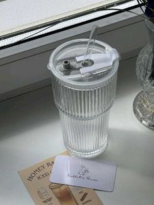 Vintage Fluted Glass Tumbler (without Straw)
