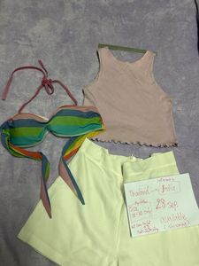 Rainbow Bikini & Pink Top32-34