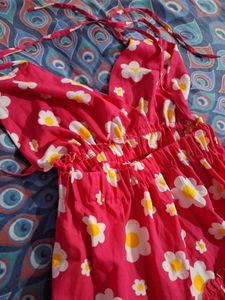 Floral Print Tie-Strap Dress