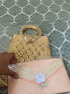 Combo of 2- Elegant Ethnic Bag &amp; Potli Clutch