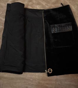 Velvet Zip Skirt