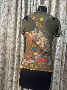 Boho Patterned Short Sleeve Top