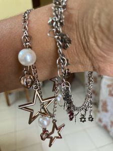 Star and Pearl Charm Bracelets