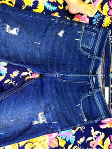 Dark Blue Rough Denim Jean