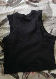 Black Ribbed Tank Top
