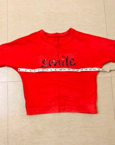 Red "Smile" Graphic Sweatshirt 📍Free Delivery