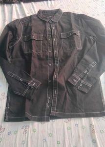 Men's Black Cargo Shirt