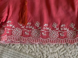 Coral Embroidered Shorts