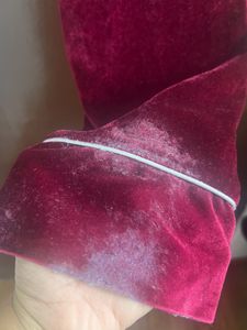 Burgundy Velvet Pajama Set