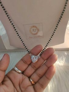 92.5Heart Pendant Mangalsutra Necklace