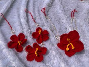 Red Floral Jewellery Set