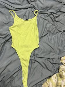 Neon Yellow Thong Bodysuit