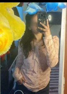 Chic Lace Top with Fur Collar