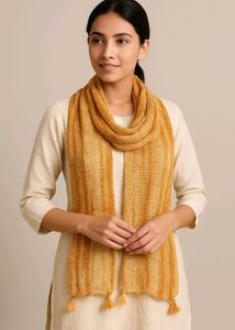 Yellow Tassel Scarf
