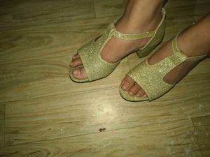 Gold Glitter Sandals