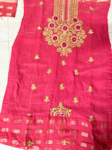 Pink Embroidered Kurta Set