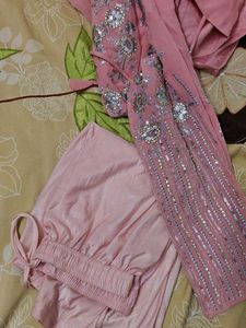 Stunning Embellished Pink Ethnic Gown