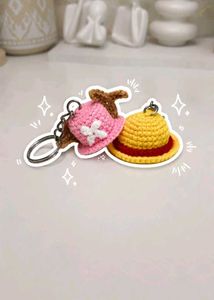 One Piece Hat Keychain set