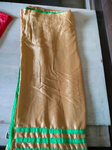 Elegant Beige &amp; Green Saree