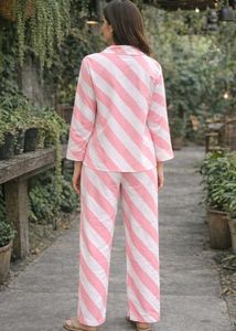 Striped Pink &amp; White Cord Set