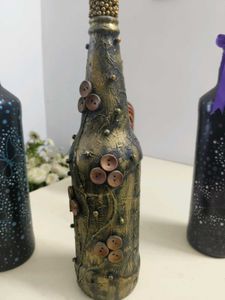 Hand-Painted Decorative Bottles (Set of 5)
