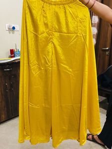 Vibrant Yellow Embroidered shrara set