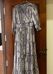 Boho Patchwork Floral Midi Dress