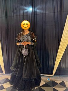 Elegant Black Embellished Gown