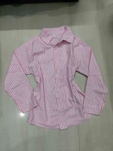 Chic Pink Striped Button-Up Shirt