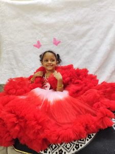 Party wear Red Ruffle Dress