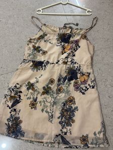 Floral Print Spaghetti Strap Dress