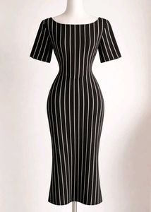 Chic Striped Bodycon Dress
