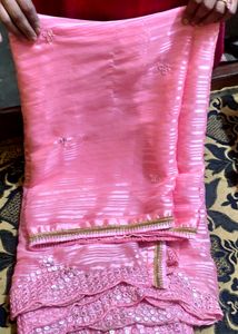 Beautiful Baby Pink Saree
