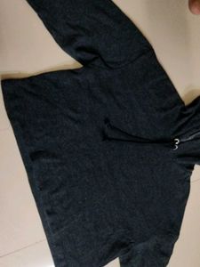 H&amp;M Dark Grey Cropped Hoodie