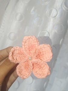 Handmade Crochet Flower Hair Clip
