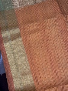 Elegant Orange duptaa with Gold Border