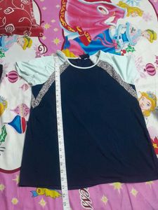 Blue &amp; White Short Sleeve Top