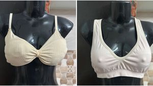Comfortable Ribbed Bra Set