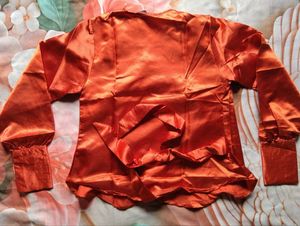 Satin Wrap Top