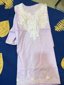 Light Purple Embroidered Kurta