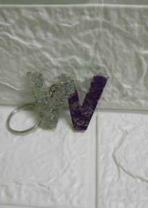 Resin w latter Keychain