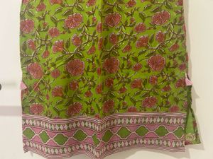 Green Floral Print Kurta