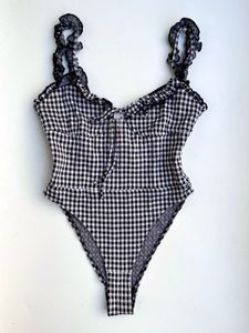 Gingham One-Piece bodysuit