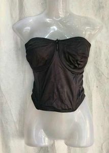 Women's Black Strapless Corset Top
